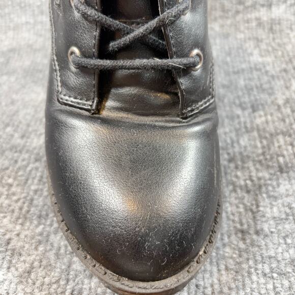 Steve Madden Nydiaa Black Combat Boots 7M Lace Up Chunky Heel Zip Lug Sole - Picture 11 of 16